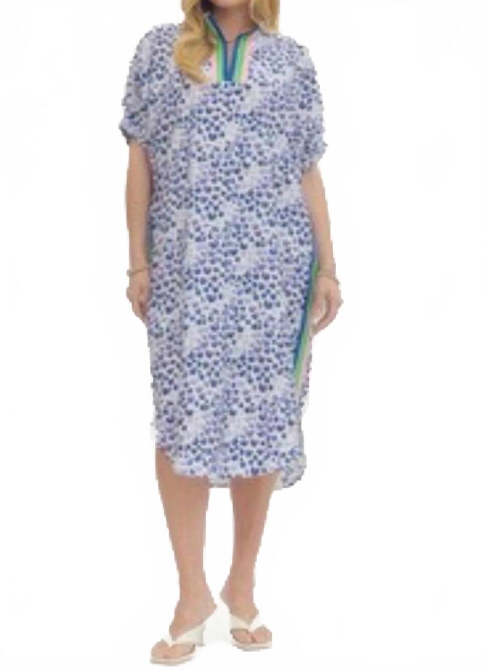 NEW ENTRO spot me in color dress in blue
